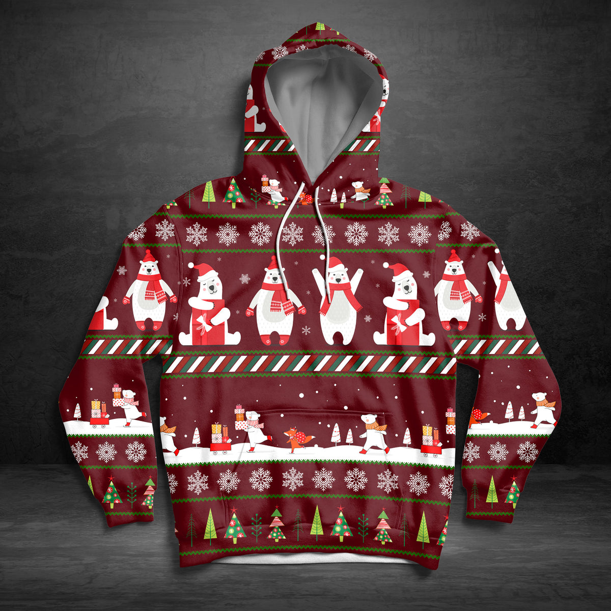 Bear Cute TY1012 unisex womens & mens, couples matching, friends, funny family sublimation 3D hoodie christmas holiday gifts (plus size available)