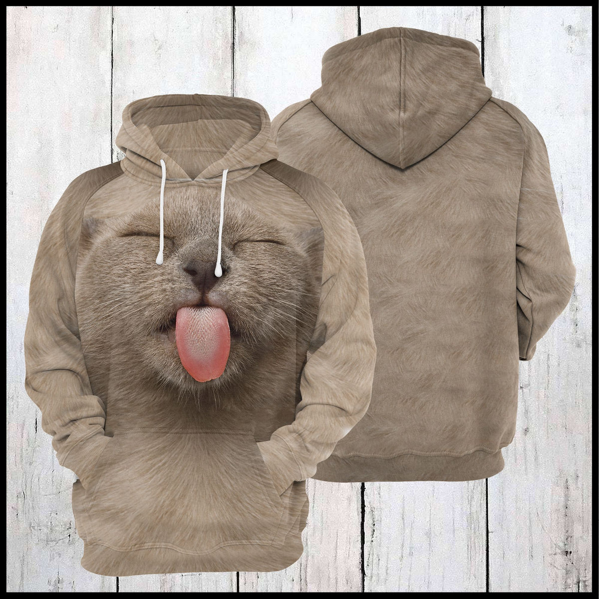 Funny Burmese Cat U224 - All Over Print Unisex Hoodie