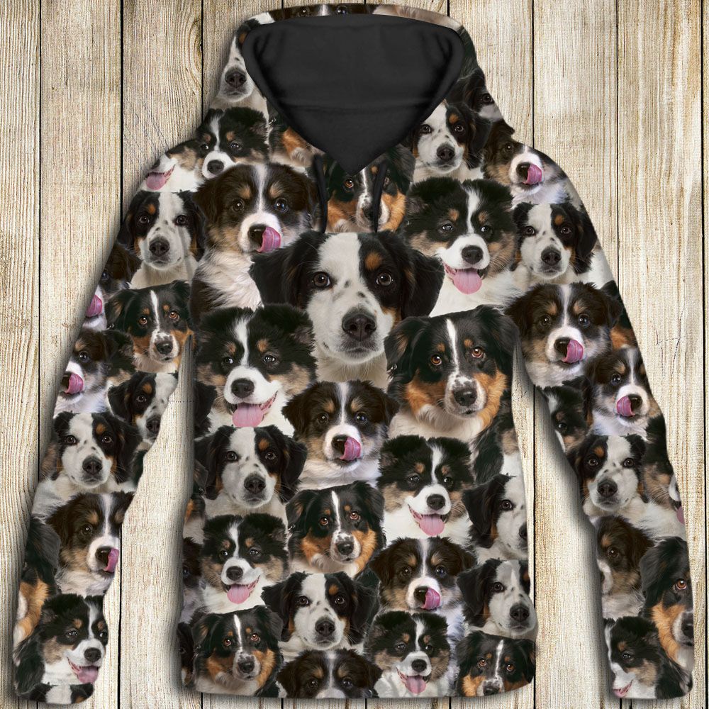 Miniature Australian Shepherd Awesome D284 - All Over Print Unisex Hoodie