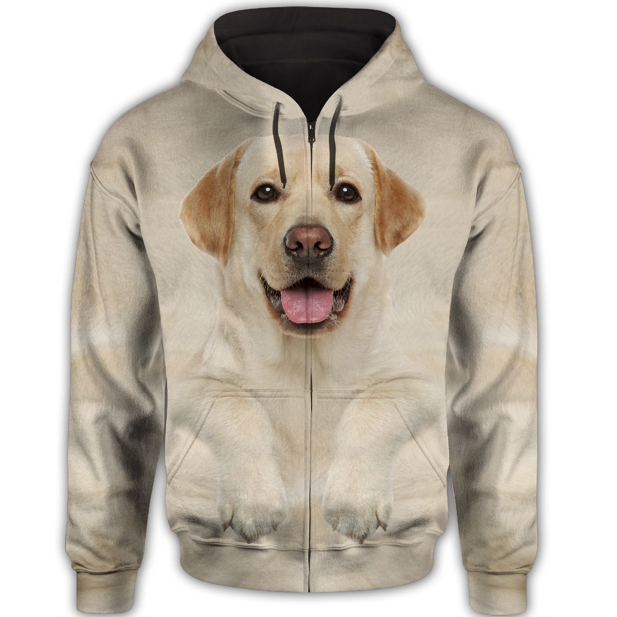 Labrador Retriever Cute Face Dog T284 - All Over Print Zip Hoodie