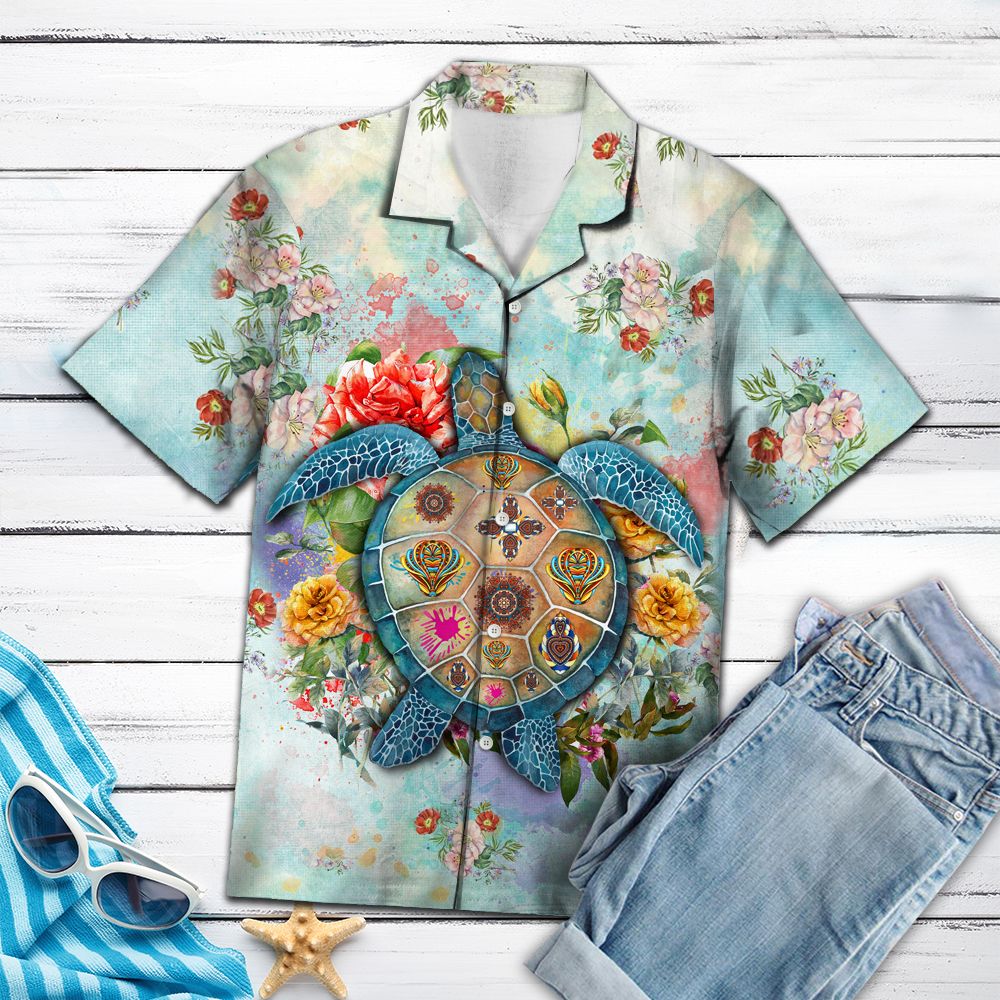 Turtle Flower Summer G5703 - Hawaii Shirt