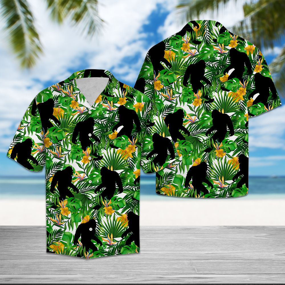 Bigfoot Tropical Wild Flower T0807 - Hawaii Shirt
