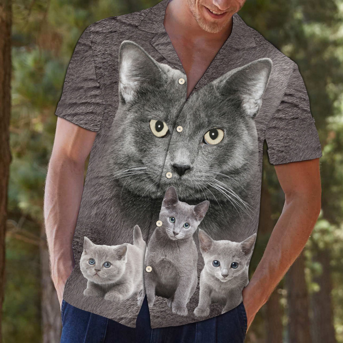 Russian Blue Great D0807 - Hawaii Shirt