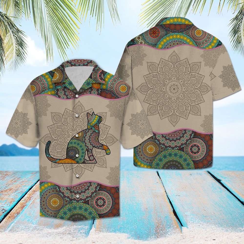 Cat Mandala G5708- Hawaii Shirt