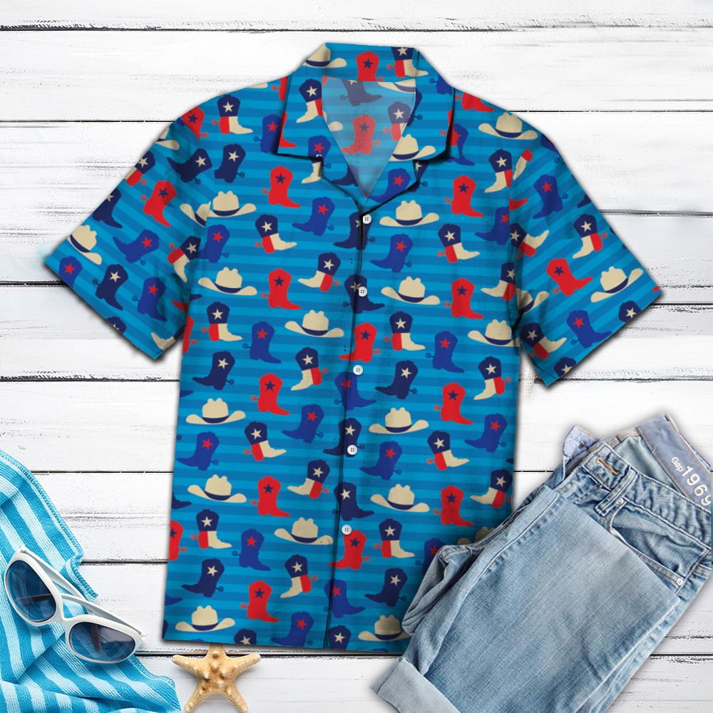 Cowboy Boot and Hat Texas H97214 - Hawaii Shirt