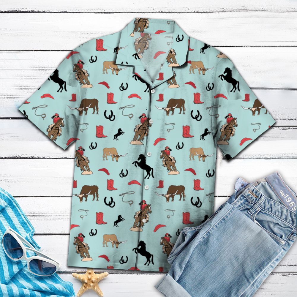 Horses and cowgirls H97218 - Hawaii Shirt