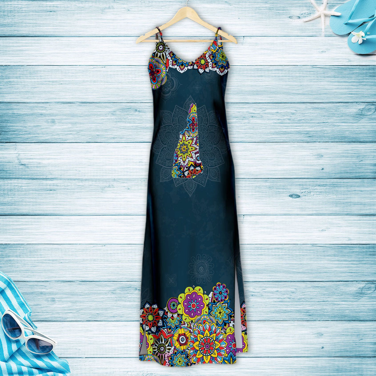 New Hampshire Floral Mandala G5717 - Hawaiian Dress