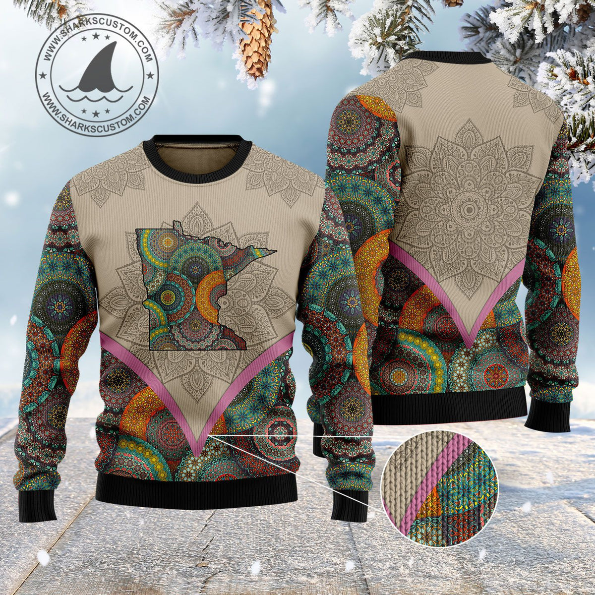 Mandala Minnesota Home HZ100501 Ugly Christmas Sweater