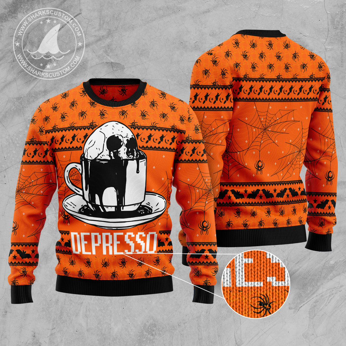 Skull Coffee TY910 Halloween Sweater