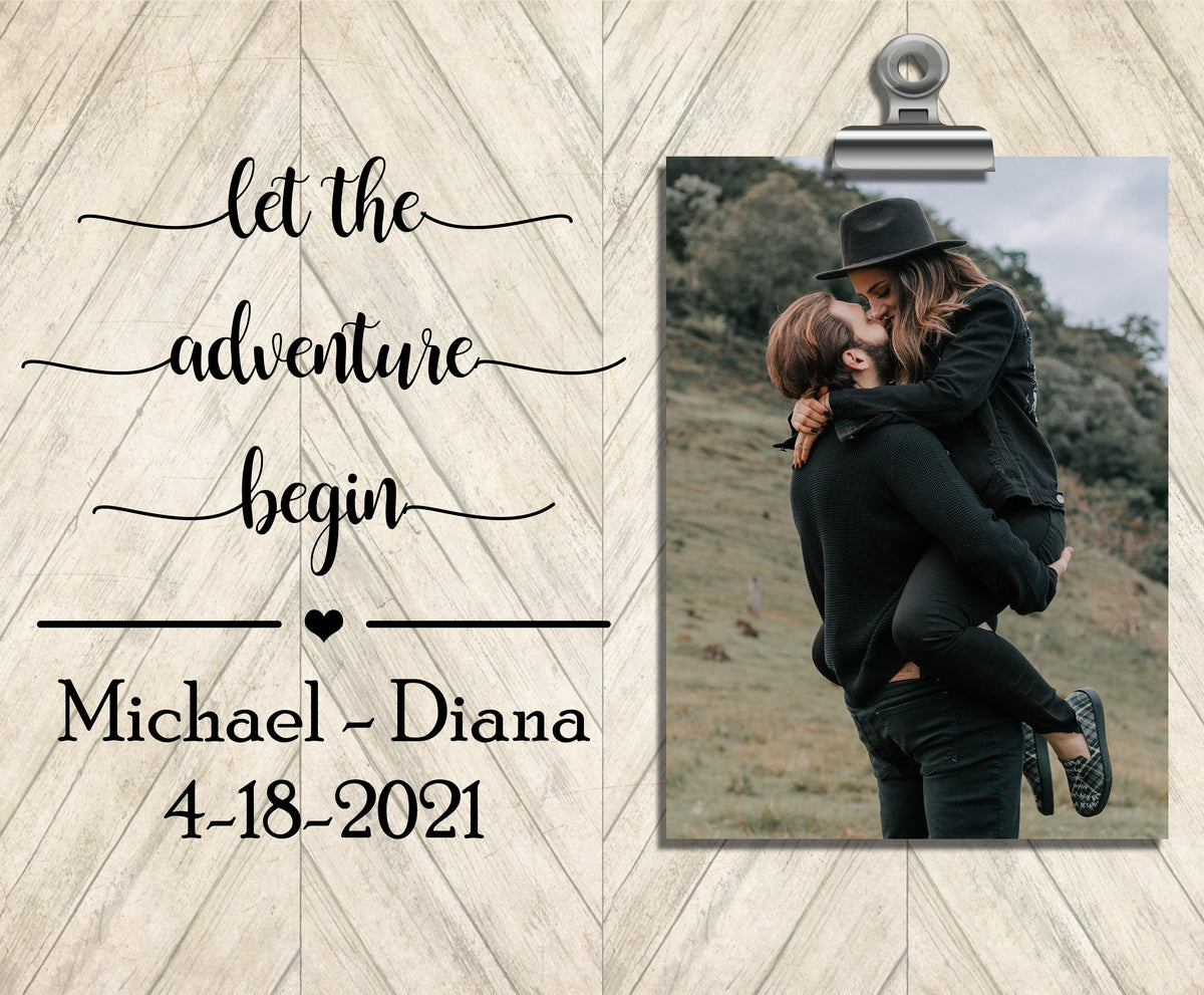 Let The Adventure Begin Custom Name And Date Canvas