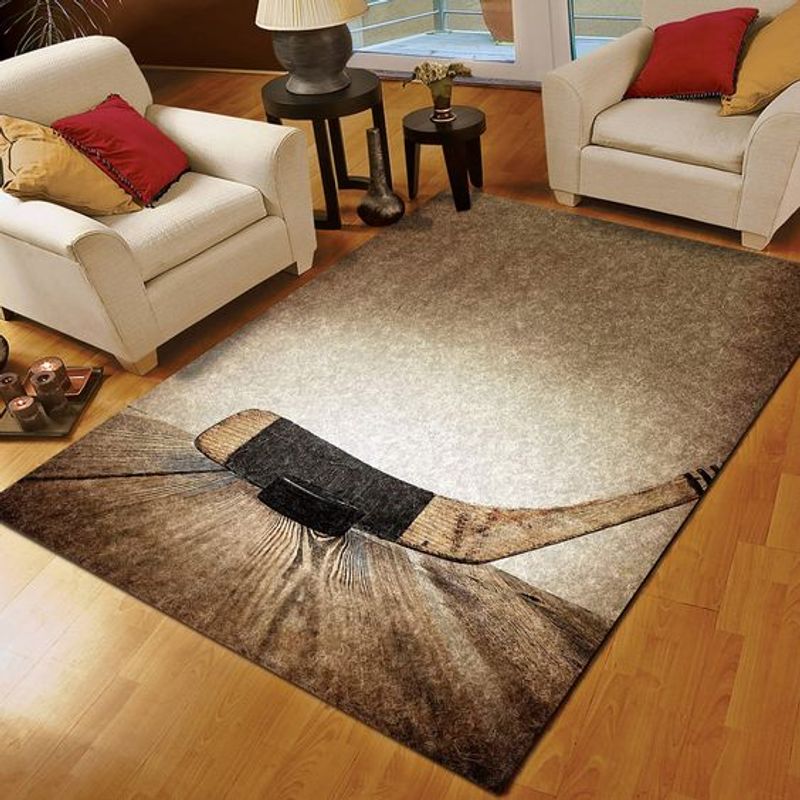 Hockey Stick Rectangle Rug