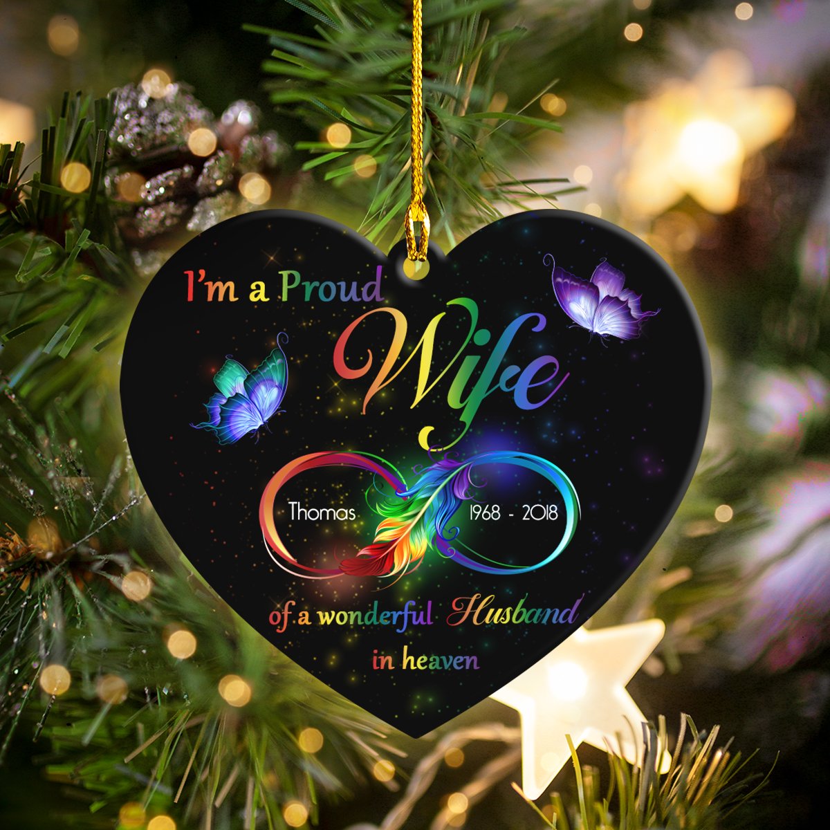 Husband In Heaven Memorial Personalizedwitch Personalized Ornament
