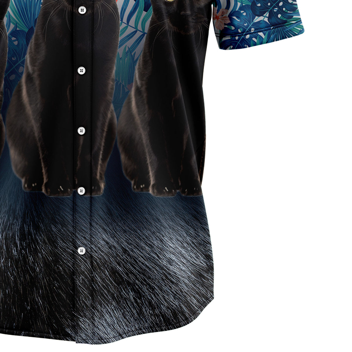 3D Black Cat G5728 Hawaiian Shirt