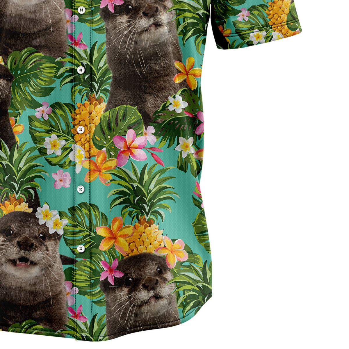 Tropical Pineapple Otter H67075 Hawaiian Shirt