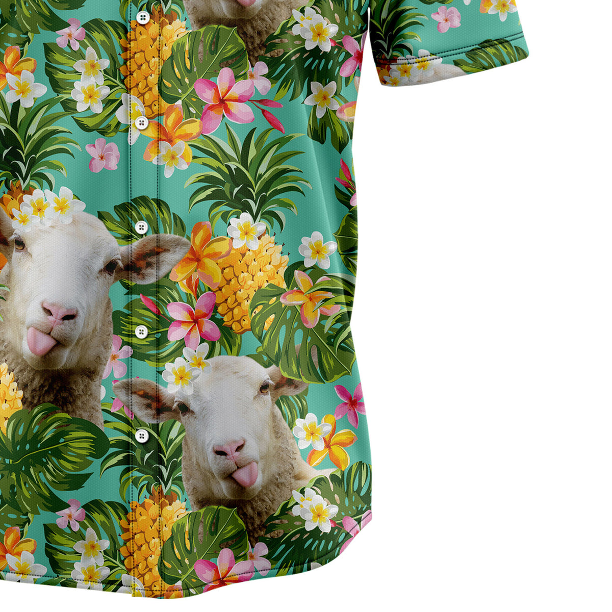 Tropical Pineapple Sheep H67024 Hawaiian Shirt
