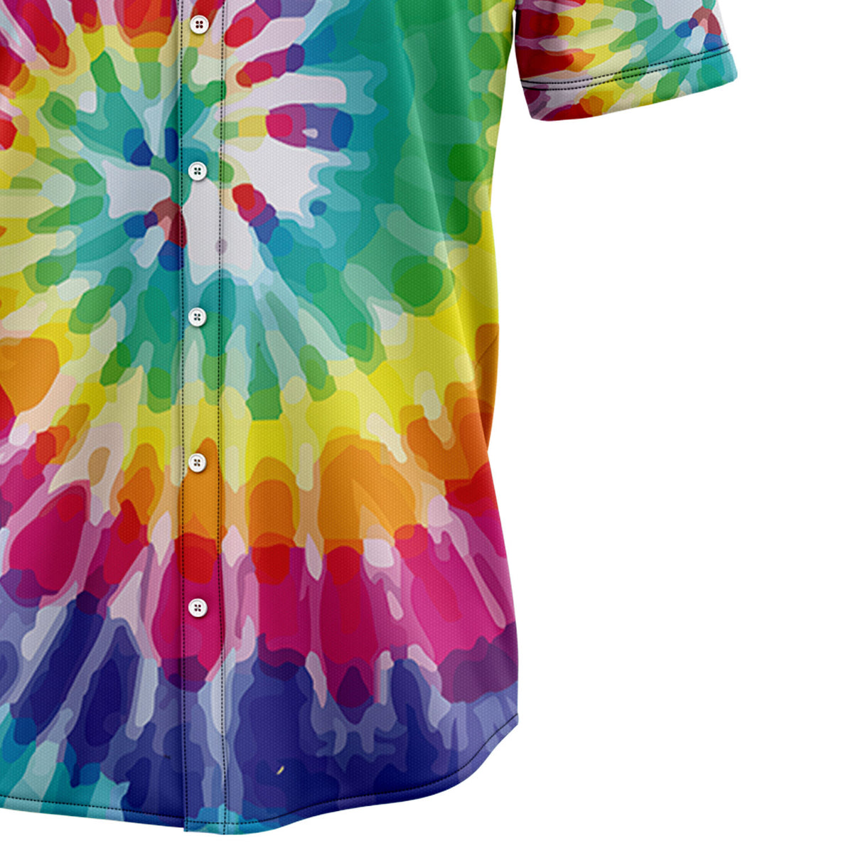 Awesome Tie Dye Hawaiian Shirt