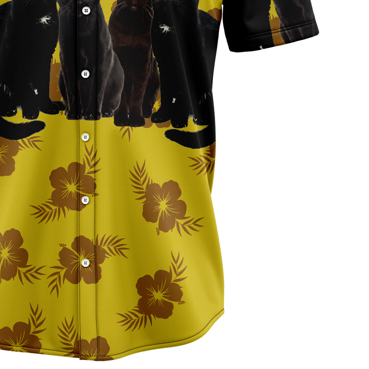 Tropical Black Cat TG5714 Hawaiian Shirt