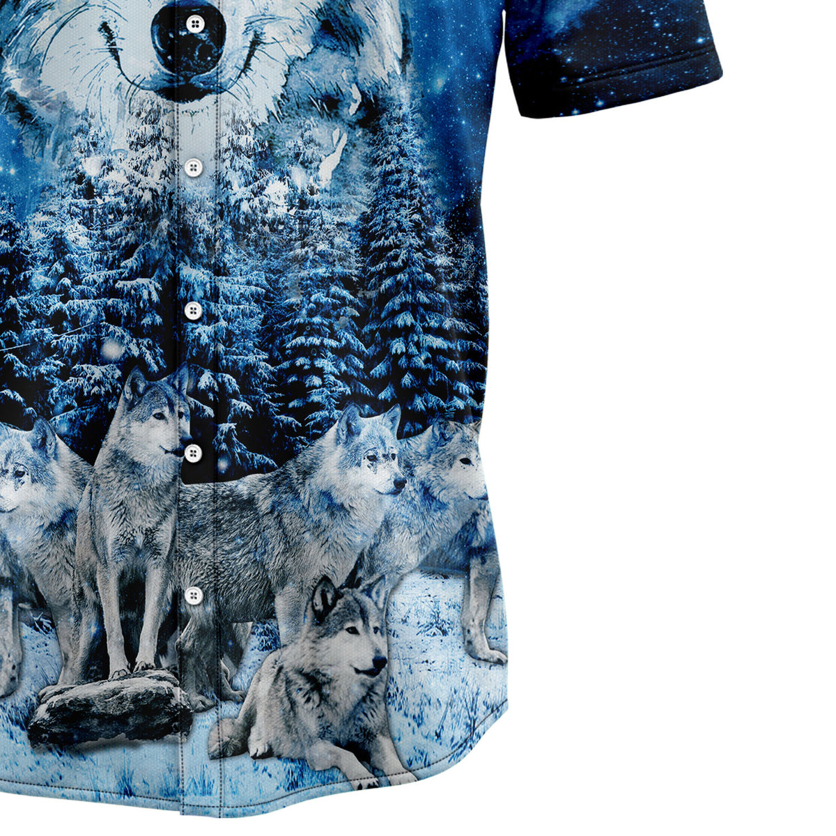 Wolf Family Mountain T3007 Hawaiian Shirt