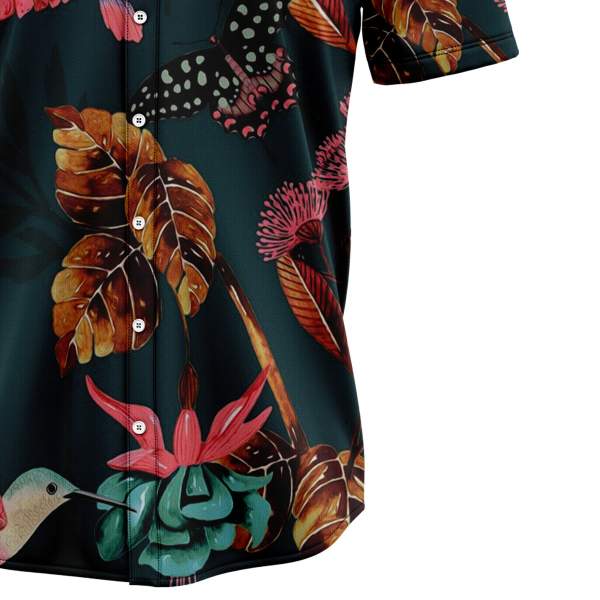 Floral Tropical Hummingbird G5710 Hawaiian Shirt
