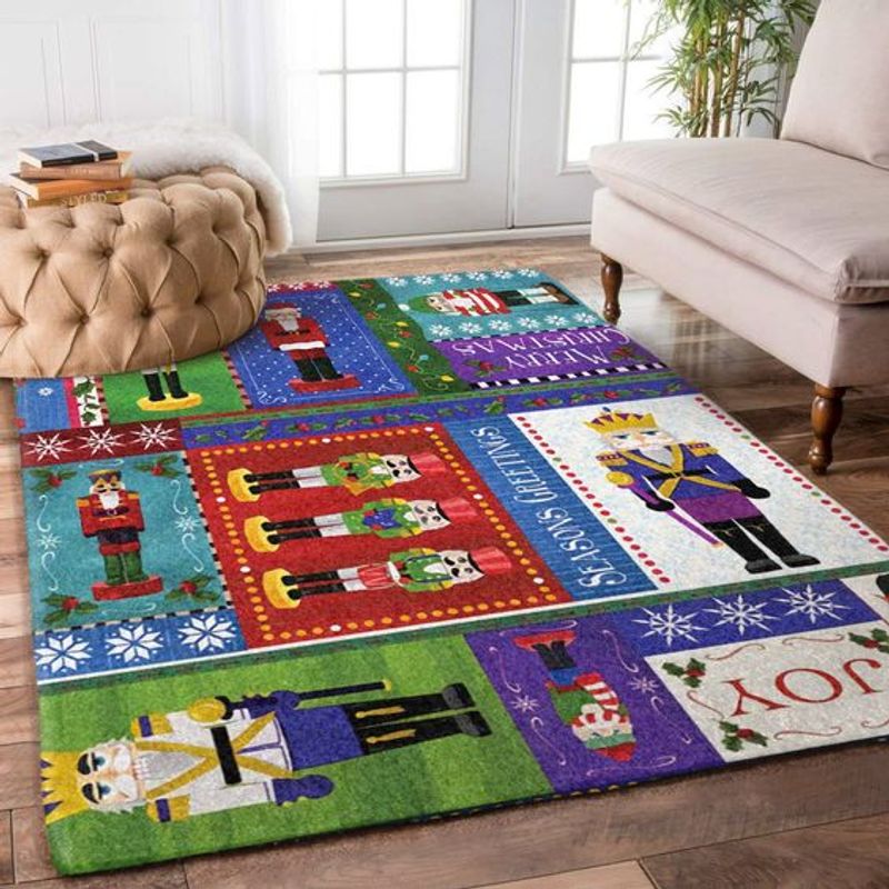 Season Greetings Nutcracker Rectangle Rug
