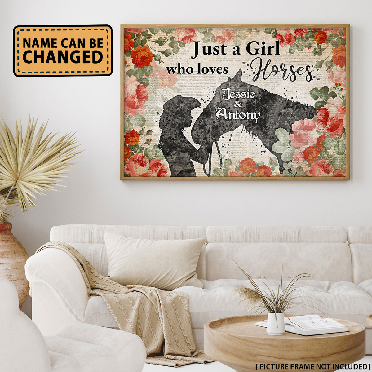 Horse Just A Girl Who Loves Horses Personalizedwitch Poster