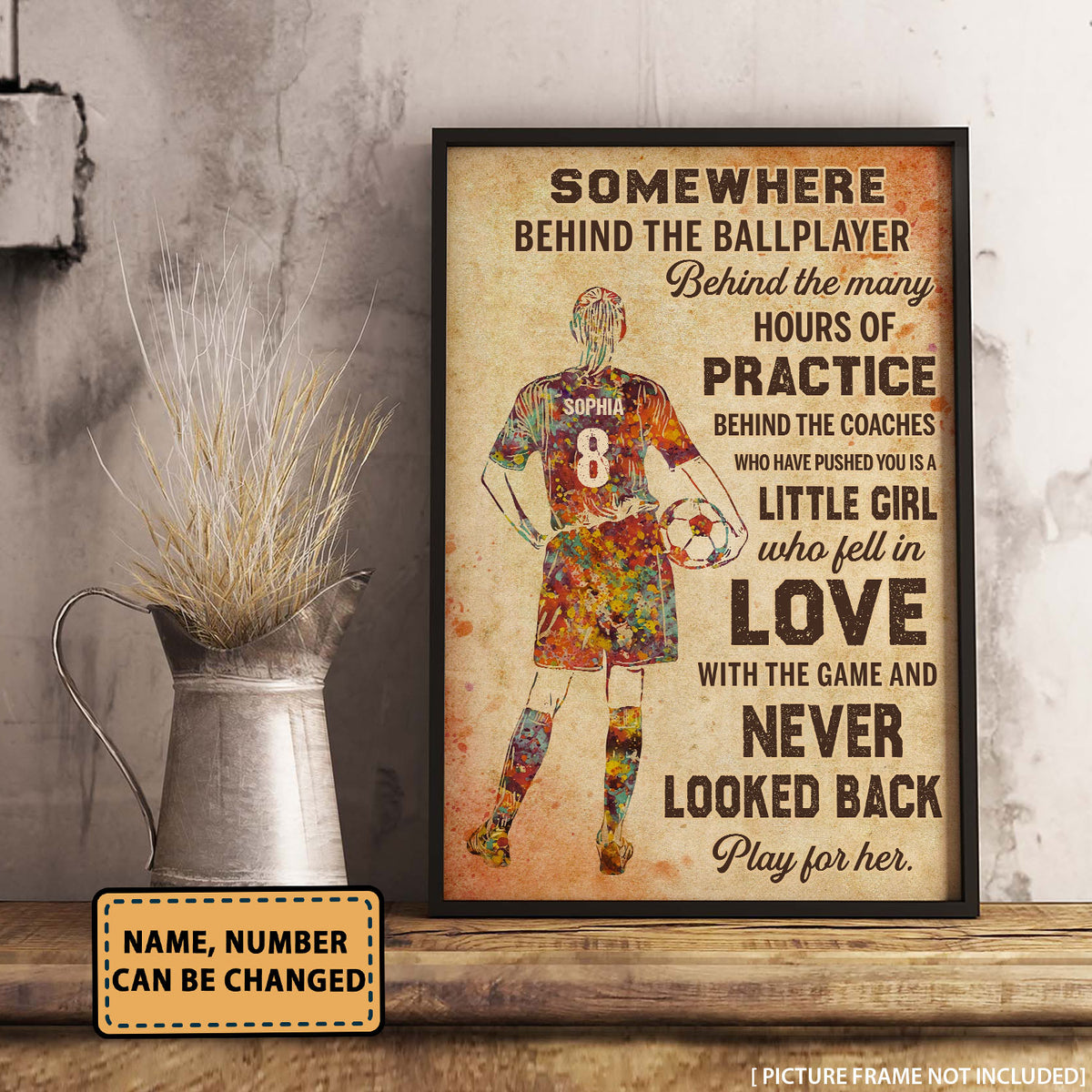 Soccer Somewhere Behind The Ballplayer Personalizedwitch Poster