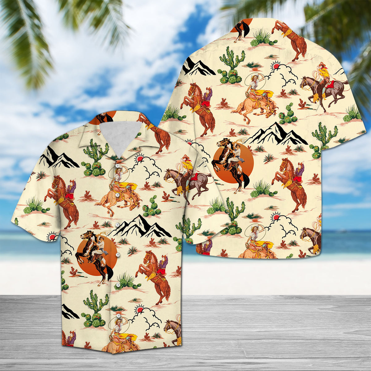 Vintage Cowboy Cowgirl - Hawaiian Shirt Personalizedwitch