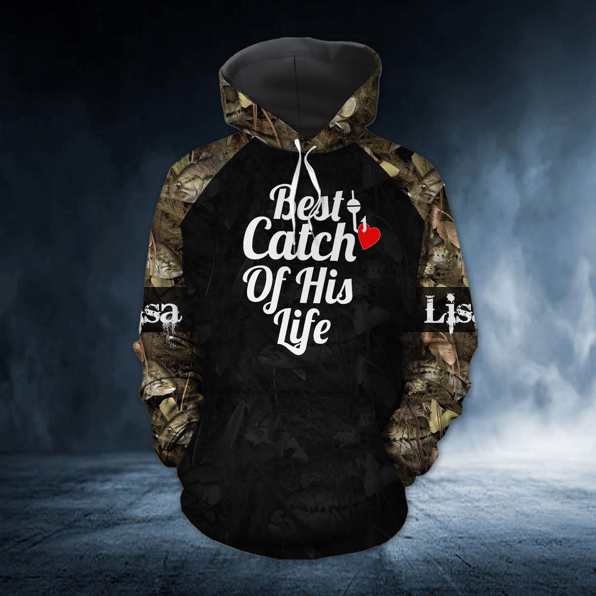 Fishing Couple Custom Name All Over Print Valentine Gift Couple Matching 3D Hoodie Personalizedwitch For Couple