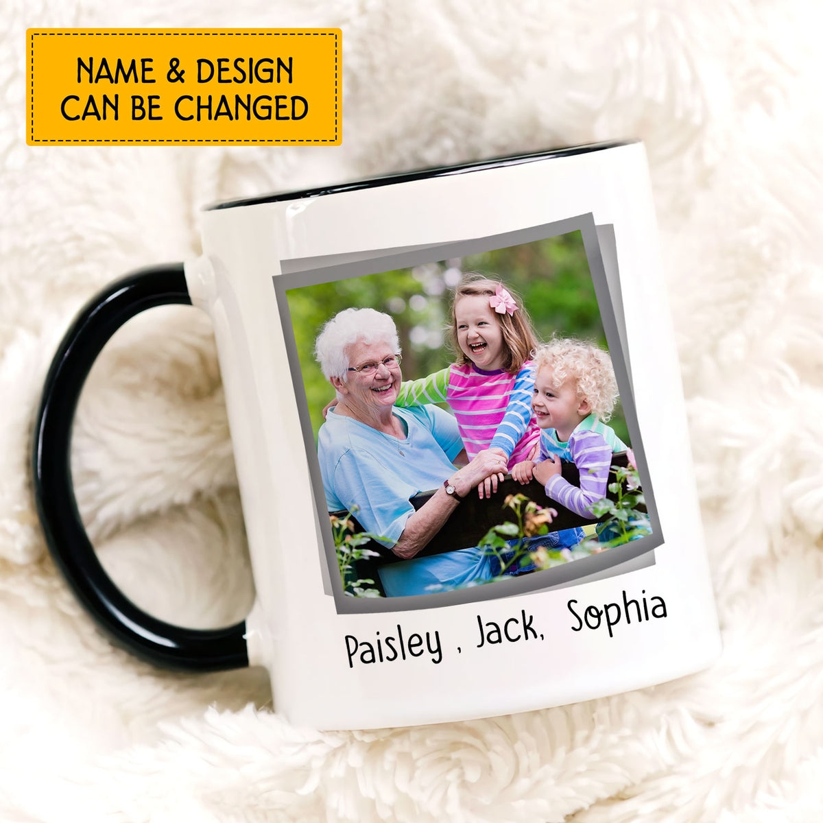 Great Moms Get Promoted to Grandma Custom Mug With Your Name & Photo