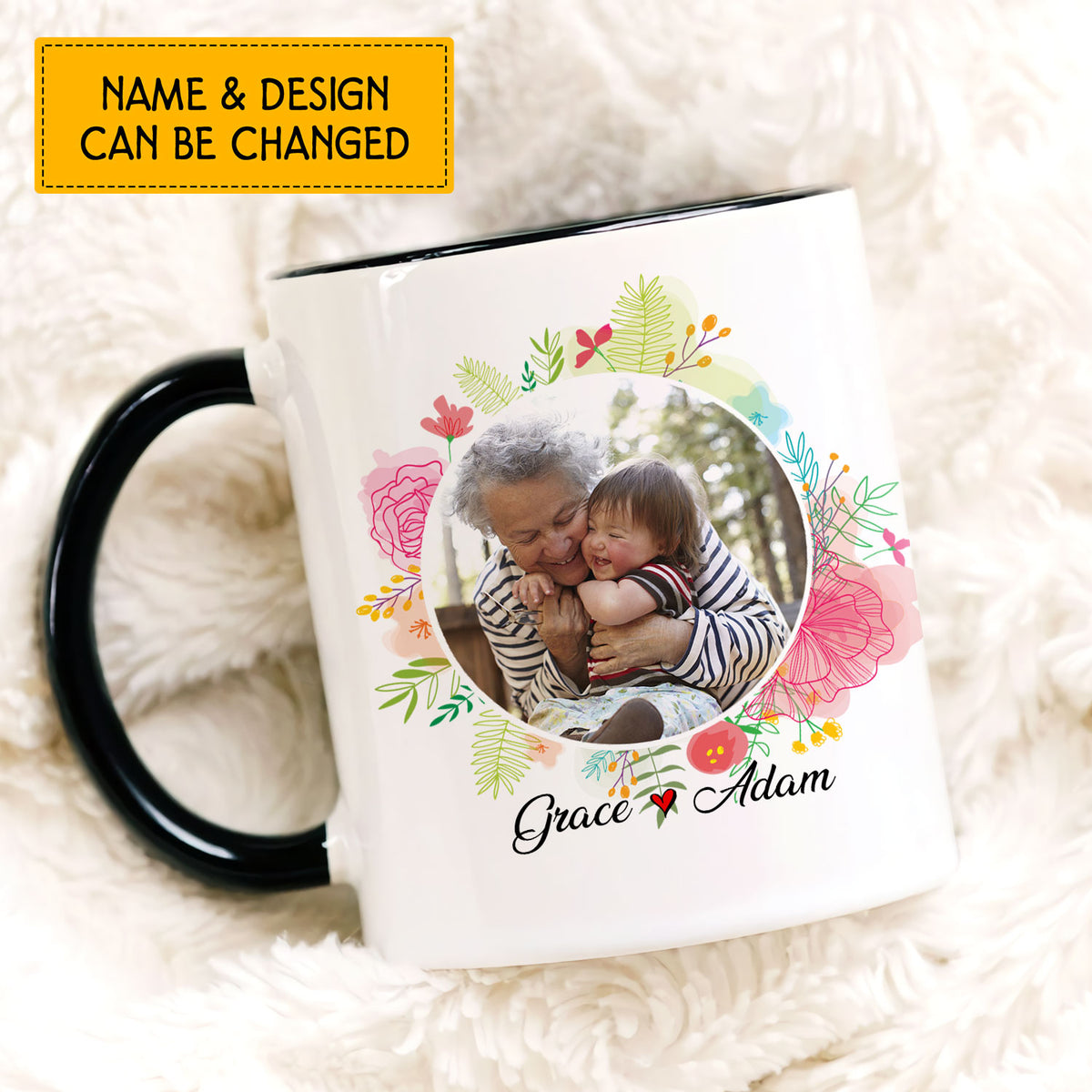I'm A Grandma What's Your Superpower Custom Mug With Your Name & Photo