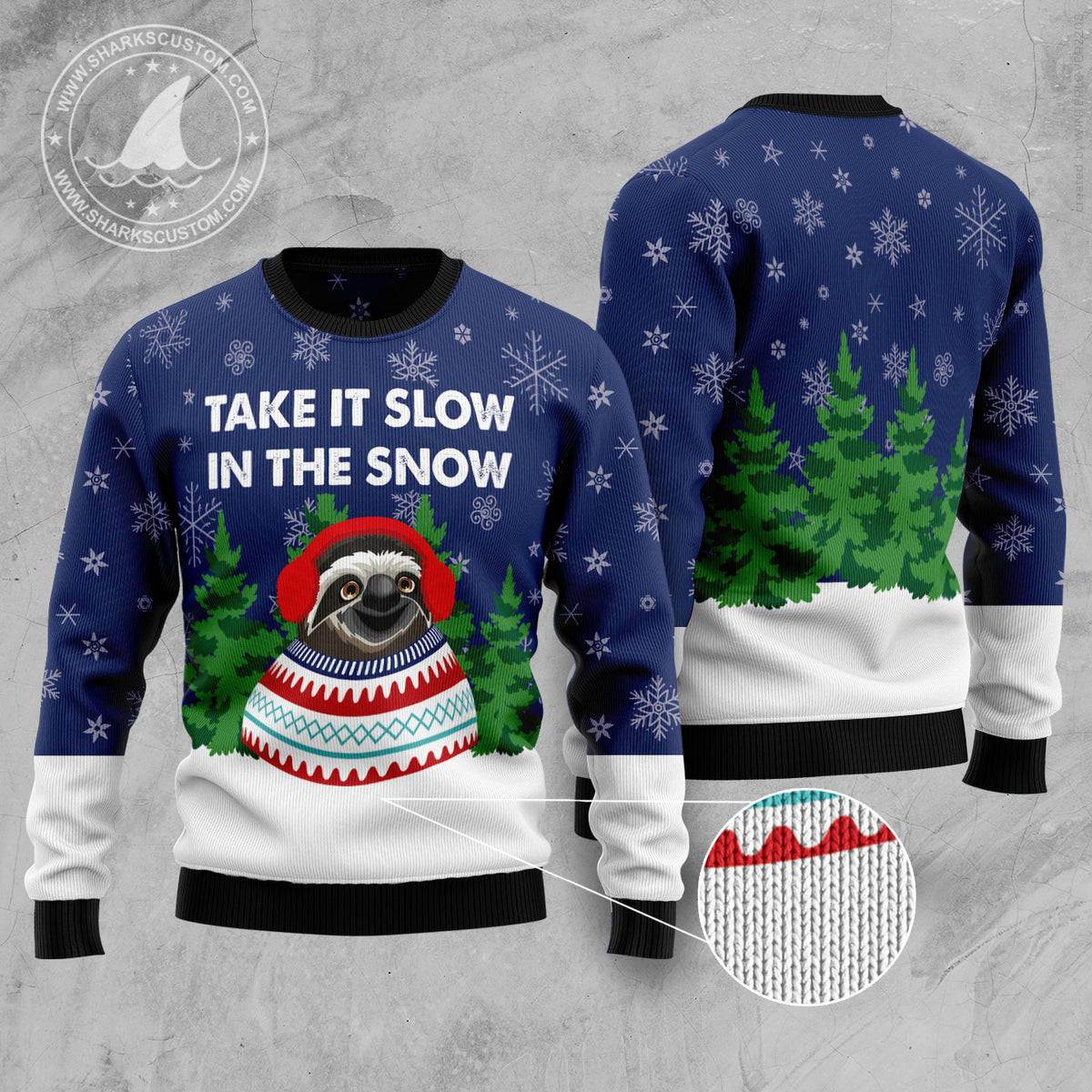 Sloth Take It Slow TY0311 Ugly Christmas Sweater
