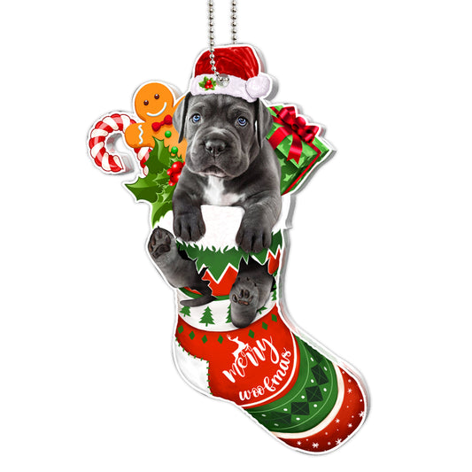 Cane Corso Tree Socks Acrylic Ornament