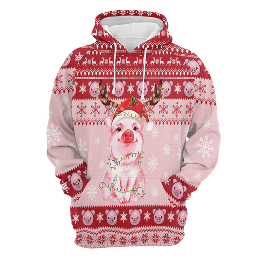 Lovely Pig All Over Print Unisex Hoodie