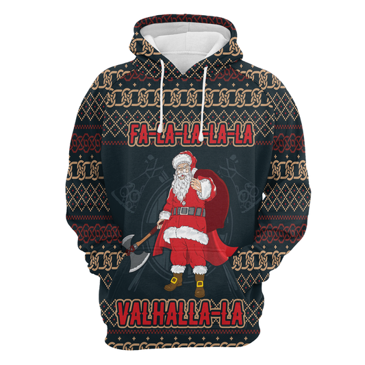 FaLaLaLa ValhallaLa Santa Claus All Over Print Unisex Hoodie
