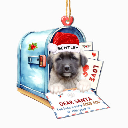 Personalized Anatolian Shepherd In Mailbox Christmas Aluminum Ornament