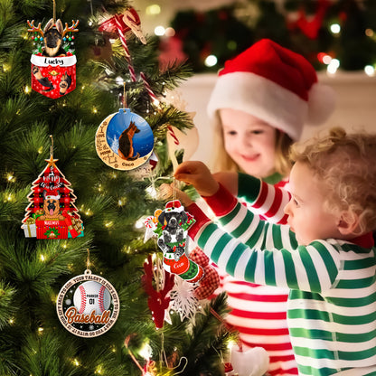 Personalized German Shorthaired Pointer In Christmas Stocking Aluminum Ornament