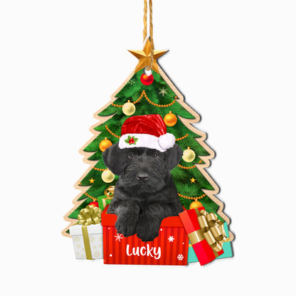 Personalized Giant Schnauzer Christmas Tree Aluminum Ornament