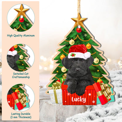 Personalized Giant Schnauzer Christmas Tree Aluminum Ornament