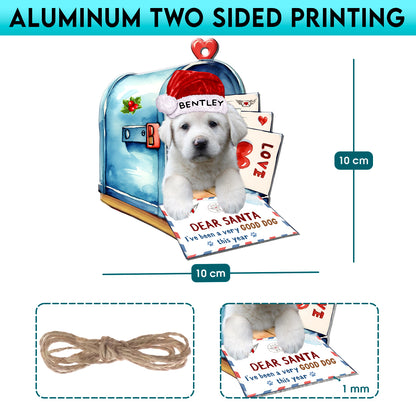 Personalized Great Pyrenees In Mailbox Christmas Aluminum Ornament