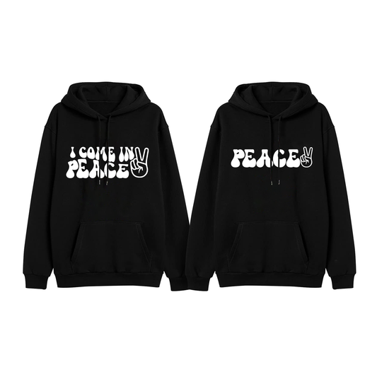 I Come In Peace Matching Couple Hoodies For Valentine's Day