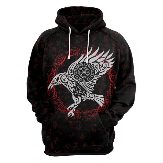 Raven Viking T214 - All Over Print Unisex Hoodie