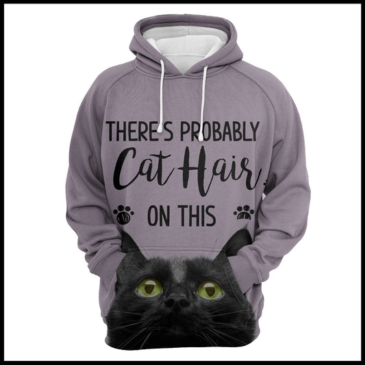 Black Cat Hair T224 - All Over Print Unisex Hoodie