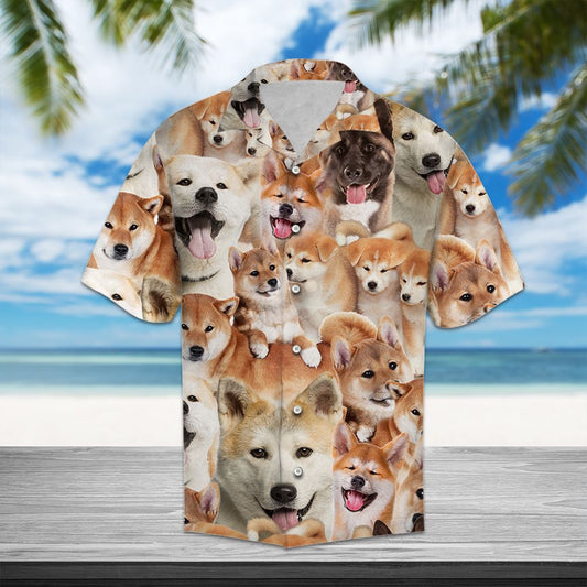 Akita Awesome D0107 - Hawaii Shirt