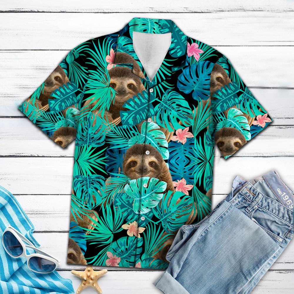 Sloth Tropical T0307 - Hawaii Shirt