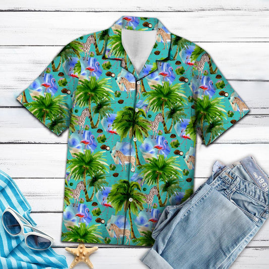 Flamingo Zebra T0607 - Hawaii Shirt