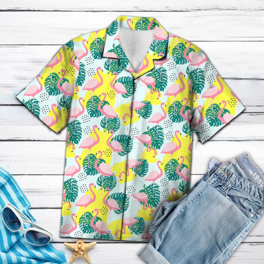 Flamingo Palm Leaves T0607 - Hawaii Shirt