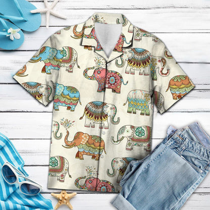 Mandala Elephants G5707 - Hawaii Shirt