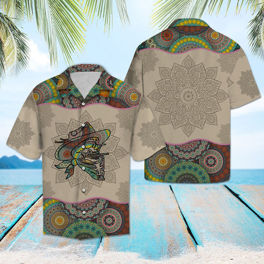 Cowboy Skull Mandala G5708- Hawaii Shirt