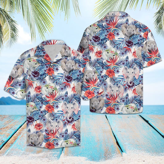 Elephant Hibiscus Flower G5715 - Hawaii Shirt