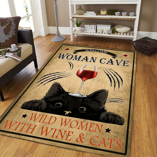 Black Cat And Wine T1108 Rug